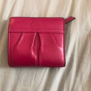 Small pink coach wallet